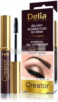 Delia Cosmetics Gel corector pentru sprancene cu keratina brown 7 ml