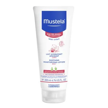 Lapte hidratant calmant corp, piele sensibila, 200 ml, Mustela
