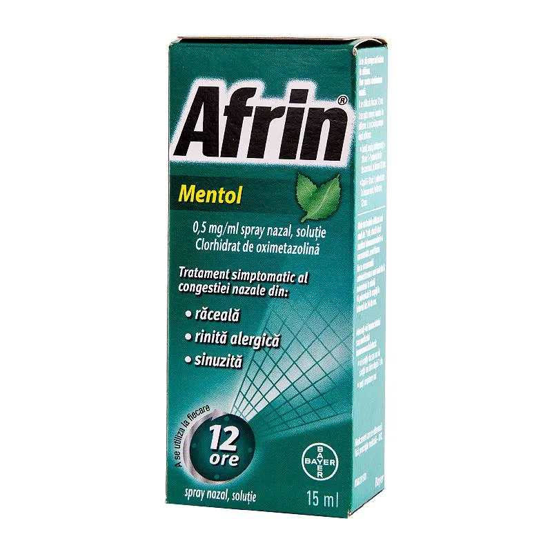 AFRIN SPRAY NAZAL MENTOL 0,5MG/ML FL*15ML