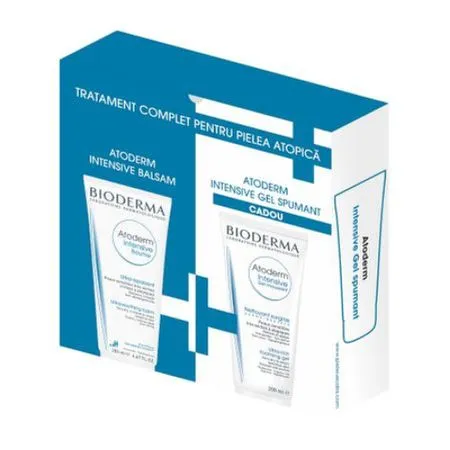 BIODERMA Pack Balsam Atoderm Intensive, 200 ml + Gel spumant Atoderm Intensive, 200 ml (cadou)