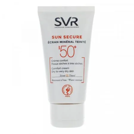 Crema nuantatoare pentru piele uscata si foarte uscata Sun Secure Ecran Mineral SPF 50+, 50 ml, SVR
