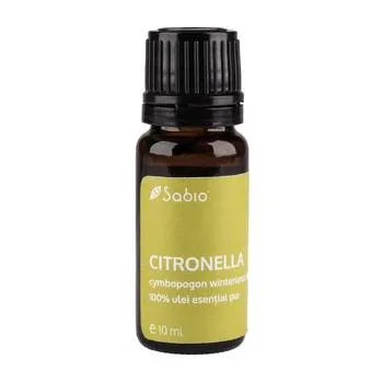 Ulei esential citronella (cymbopogon winterianus oil), 10ml, Sabio