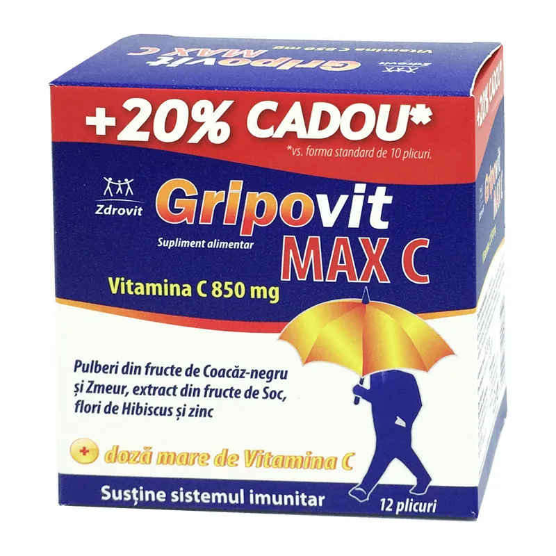 Gripovit Max C ,12plicuri