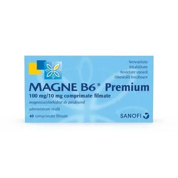 Magne B6 Premium 100mg / 10mg, 40 comprimate, Sanofi