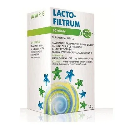 Lactofiltrum Eco, 60 comprimate, Avva Rus