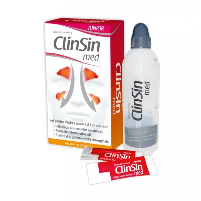 ZDROVIT CLINSIN MED JUNIOR SET IRIGATOR X 16 PLICURI