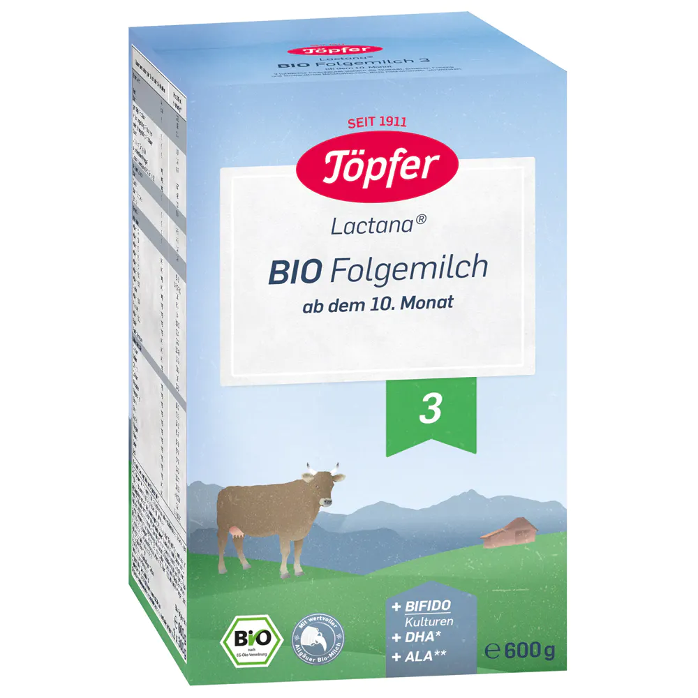 Topfer Bio 3, formula de lapte praf de la 10 luni x 600 grame