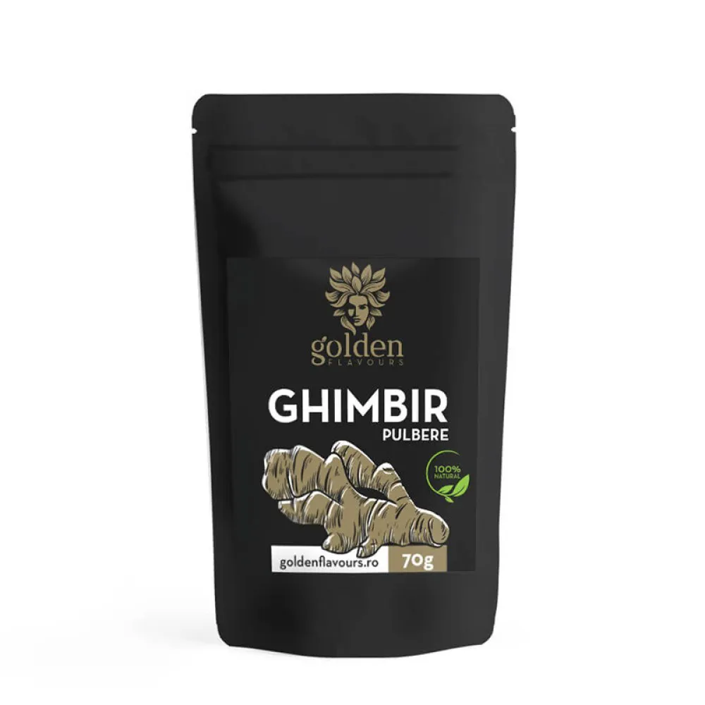 Ghimbir pulbere 100% naturala (70 grame), Golden Flavours