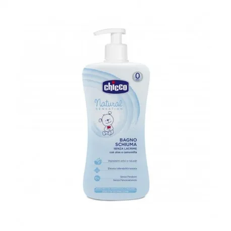 Chicco Natural Sensation Spuma de baie fara lacrimi, 500 ml, 0luni+