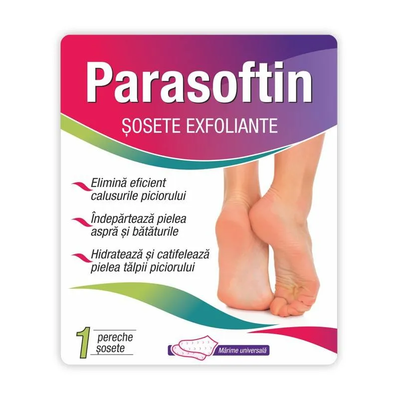 Sosete exfoliante Parasoftin, 1 pereche, Adex-Cosmetics