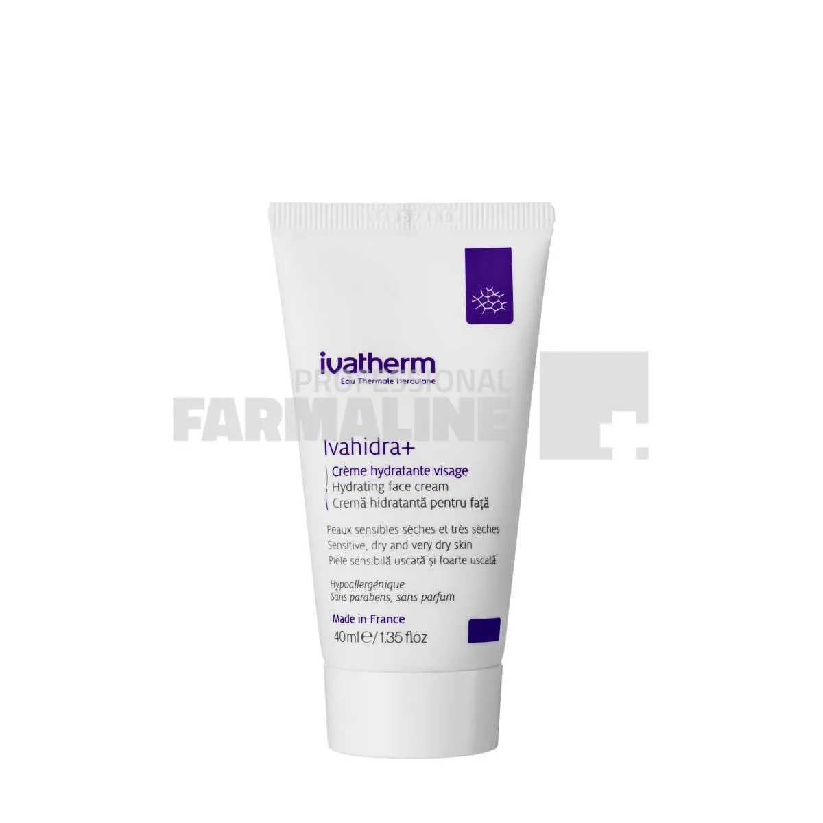 Ivatherm Ivahidra+ Crema hidratanta pentru ten forte uscat 40 ml