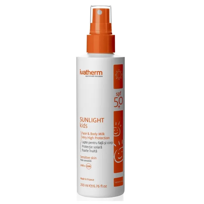 Ivatherm Sunlight Kids lapte protectie solara pentru copii SPF50+ x 200ml