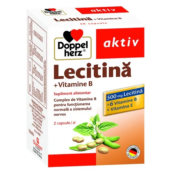 DOPPELHERZ AKTIV LECITINA CU VITAMINE B SI E 40CAPS