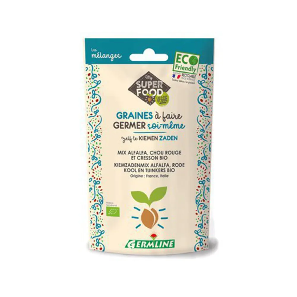 Mix alfalfa, creson, varza rosie pentru germinat bio (150 g)