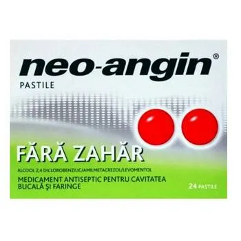 Neo-Angin fara zahar, 24 pastile, Divapharma