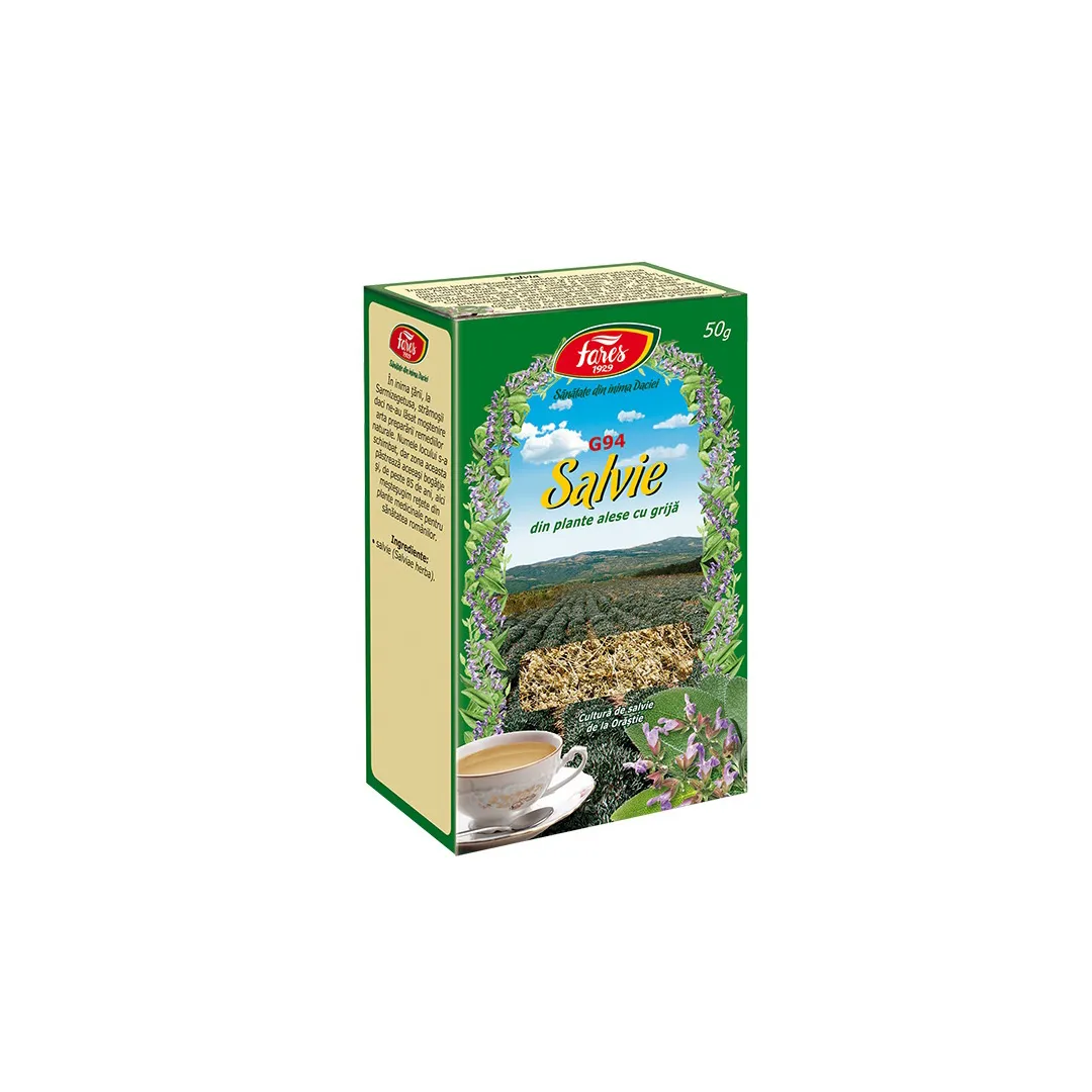 Ceai Salvie frunze, G94, 50 g, Fares
