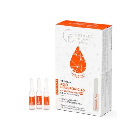 Cosmetic Plant Fiole cu 6% acid hialuronic 4D, 10 bucati, 2ml