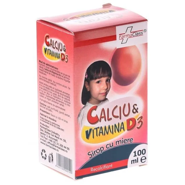 Calciu + Vitamina D3 x 100ml (Farmaclass)