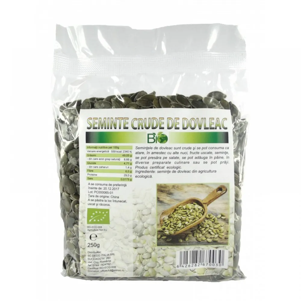 Seminte de dovleac RAW (250 grame)