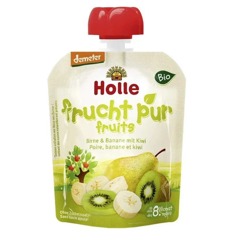 Holle Piure Pere, Banane si Kiwi +8luni x 100 grame