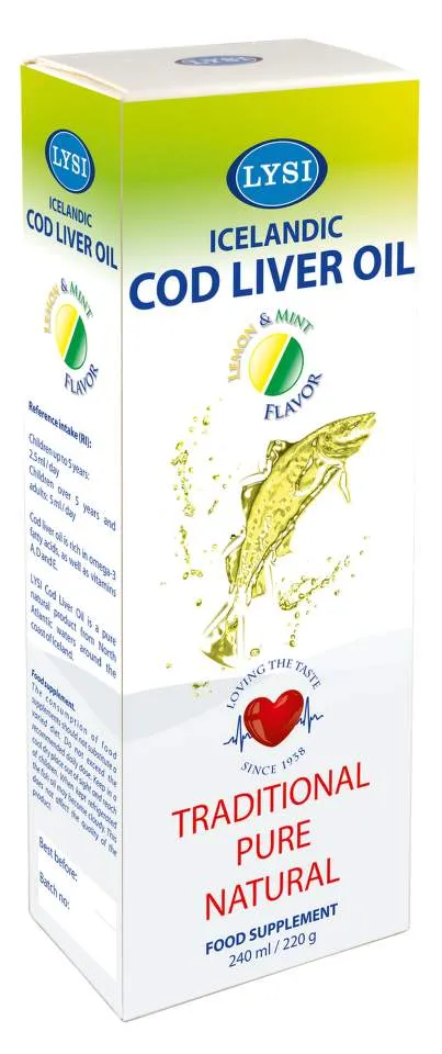 LYSI ULEI DIN FICAT COD AROMA LAMAIE SI MENTA 240ML