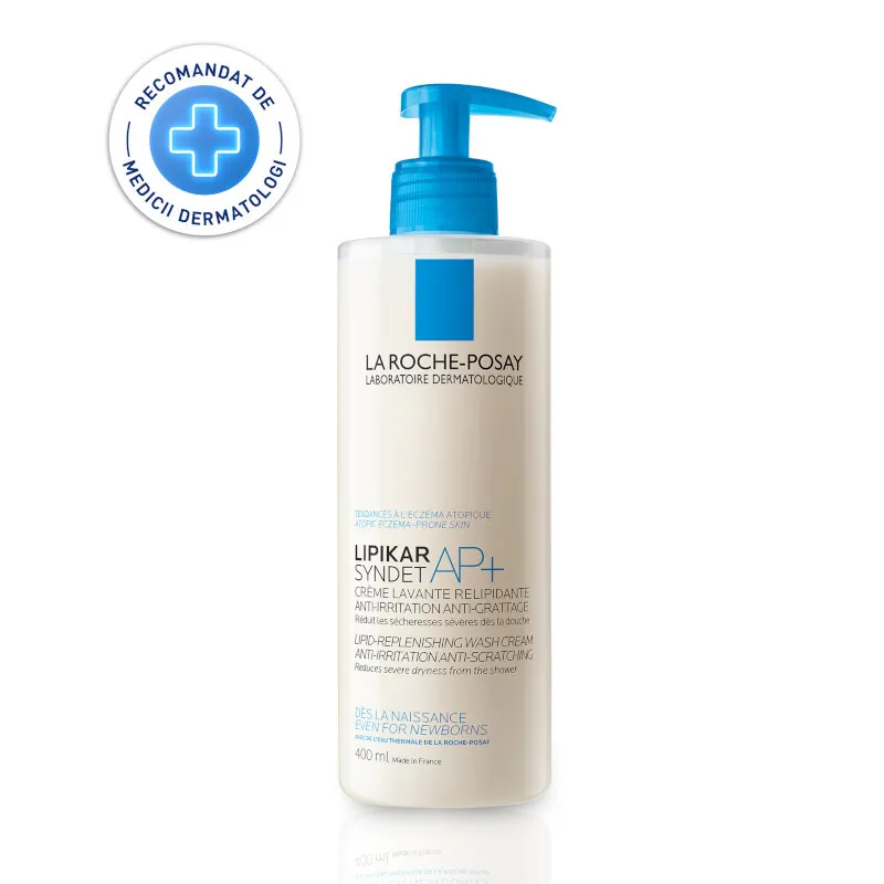 LA ROCHE POSAY LIPIKAR SYNDET AP+ GEL CREMA DE CURATARE PENTRU PIELEA SENSIBILA / USCATA 400ML