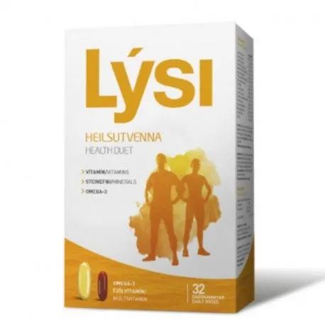 Health Duet LYSI, Omega-3 + Multivitamine si Minerale, 32 doze zilnice