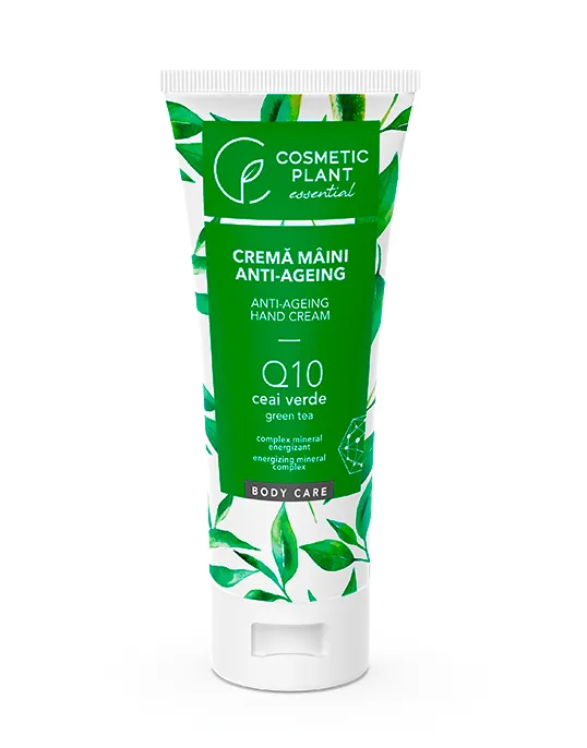Crema maini anti-imbatranire Q10 + ceai verde si complex mineral energizant, 100 ml, Cosmetic Plant