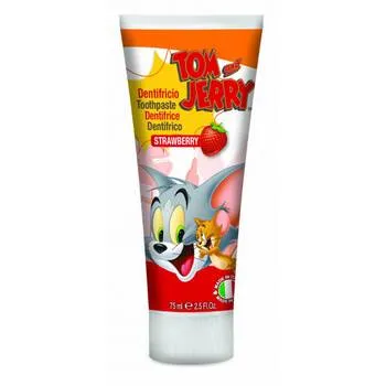 Pasta de dinti cu capsuni Tom and Jerry, 75ml, Naturaverde