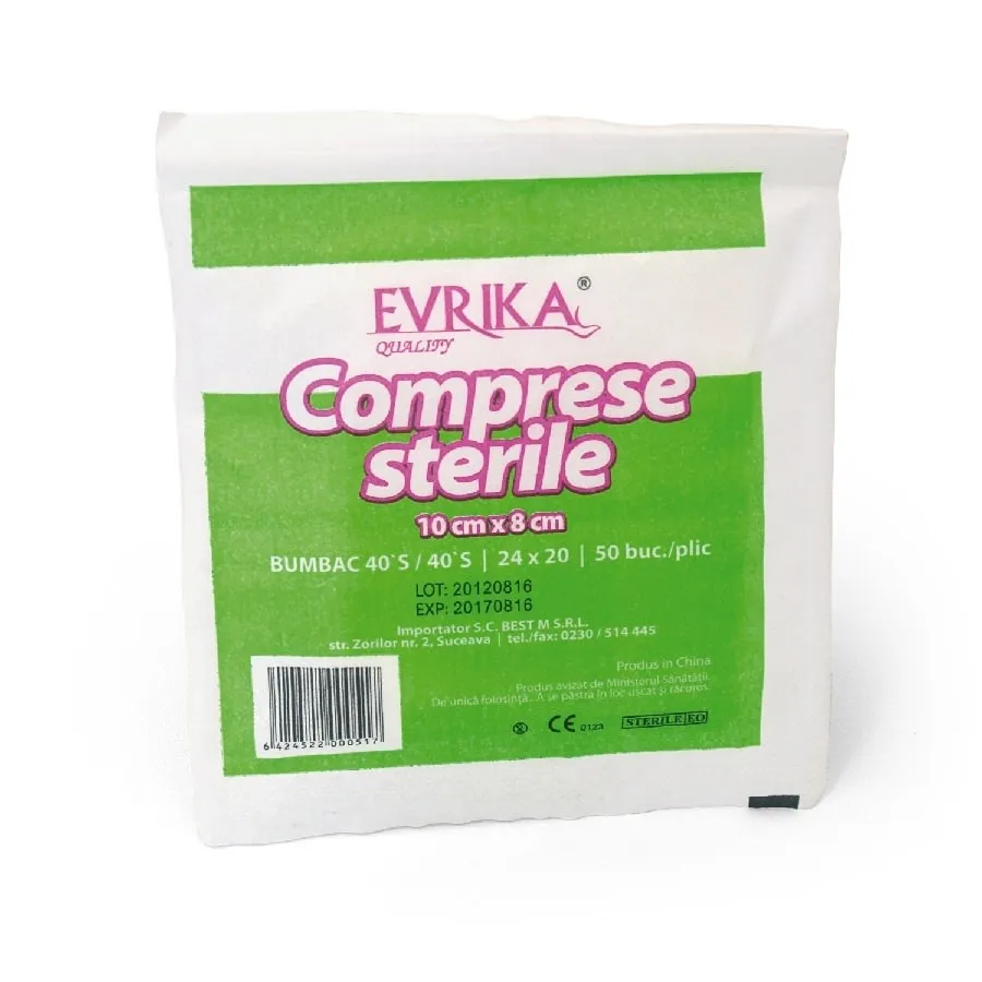 EVRIKA COMPRESE STERILE 8X10CM