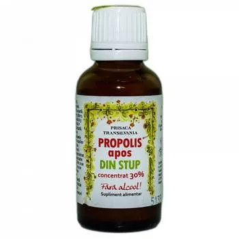 Propolis apos din stup fara alcool, 30ml, Prisaca Transilvania