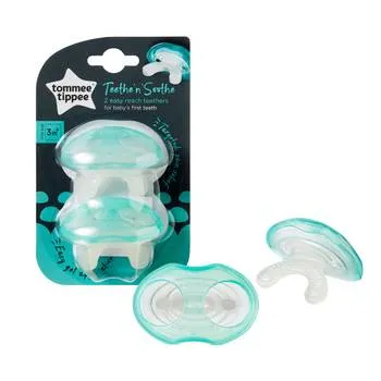 Inel gingival albastru 3 luni+, 2 bucati, Tommee Tippee
