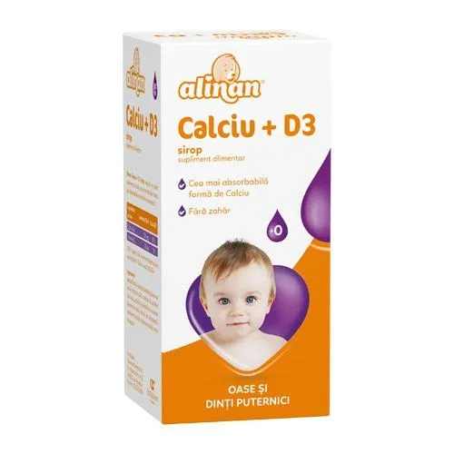 Alinan Calciu+D3-sirop x 150ml-Fiterman Pharma RO