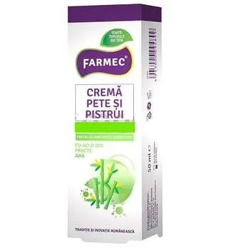 Crema de fata pentru pete si pistrui cu bambus, 50ml, Farmec