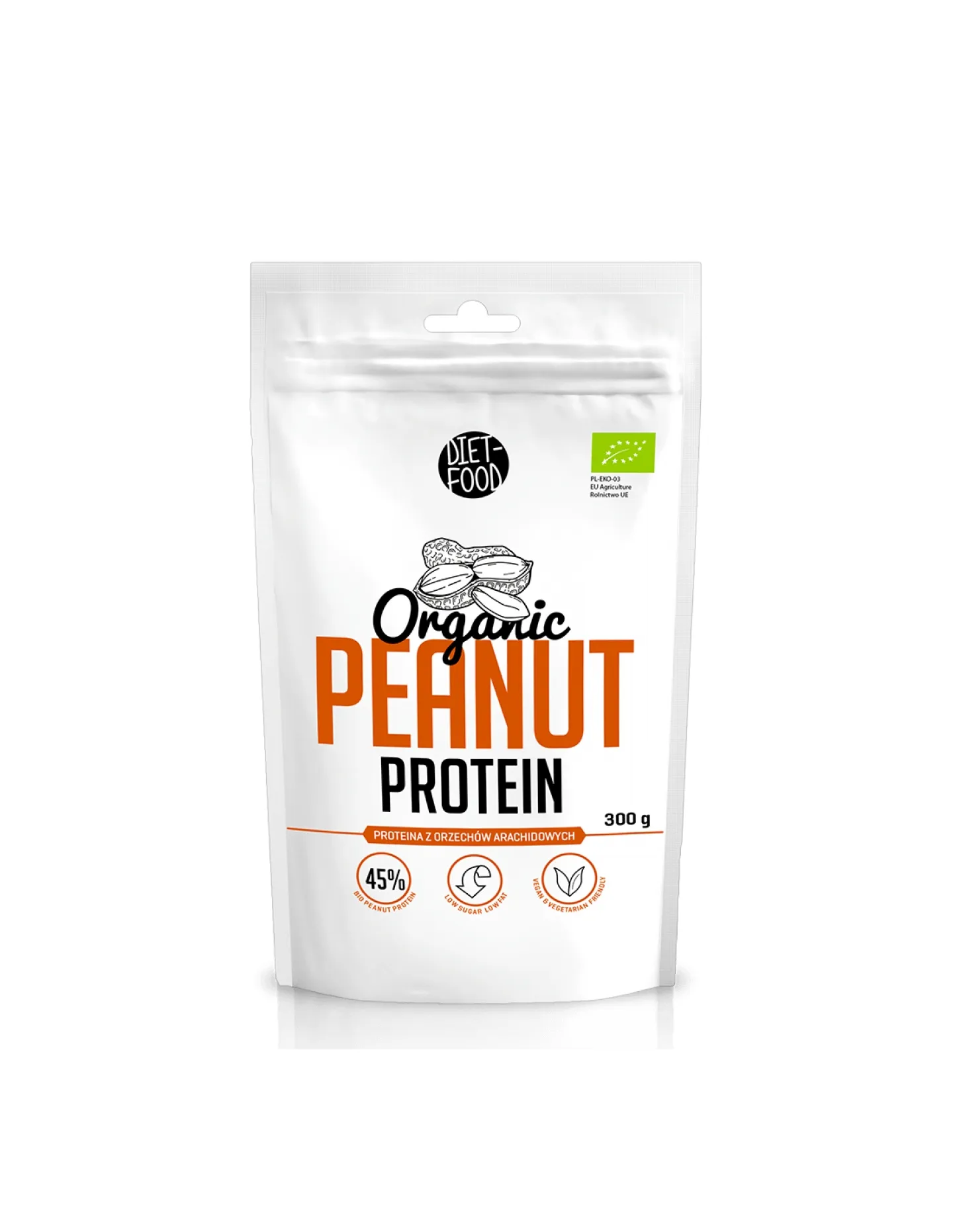 Proteina din arahide bio, 300 g, Diet Food