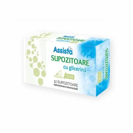 Assista Supozitoare cu glicerina bebe 850 mg x 12