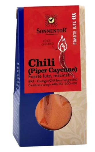 Condiment Chili macinat foarte iute 40gr (SONNENTOR)