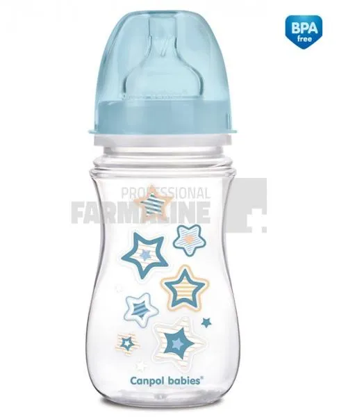 Canpol 35/217 Easy Start Biberon anticolici gat larg 3+ luni 240 ml