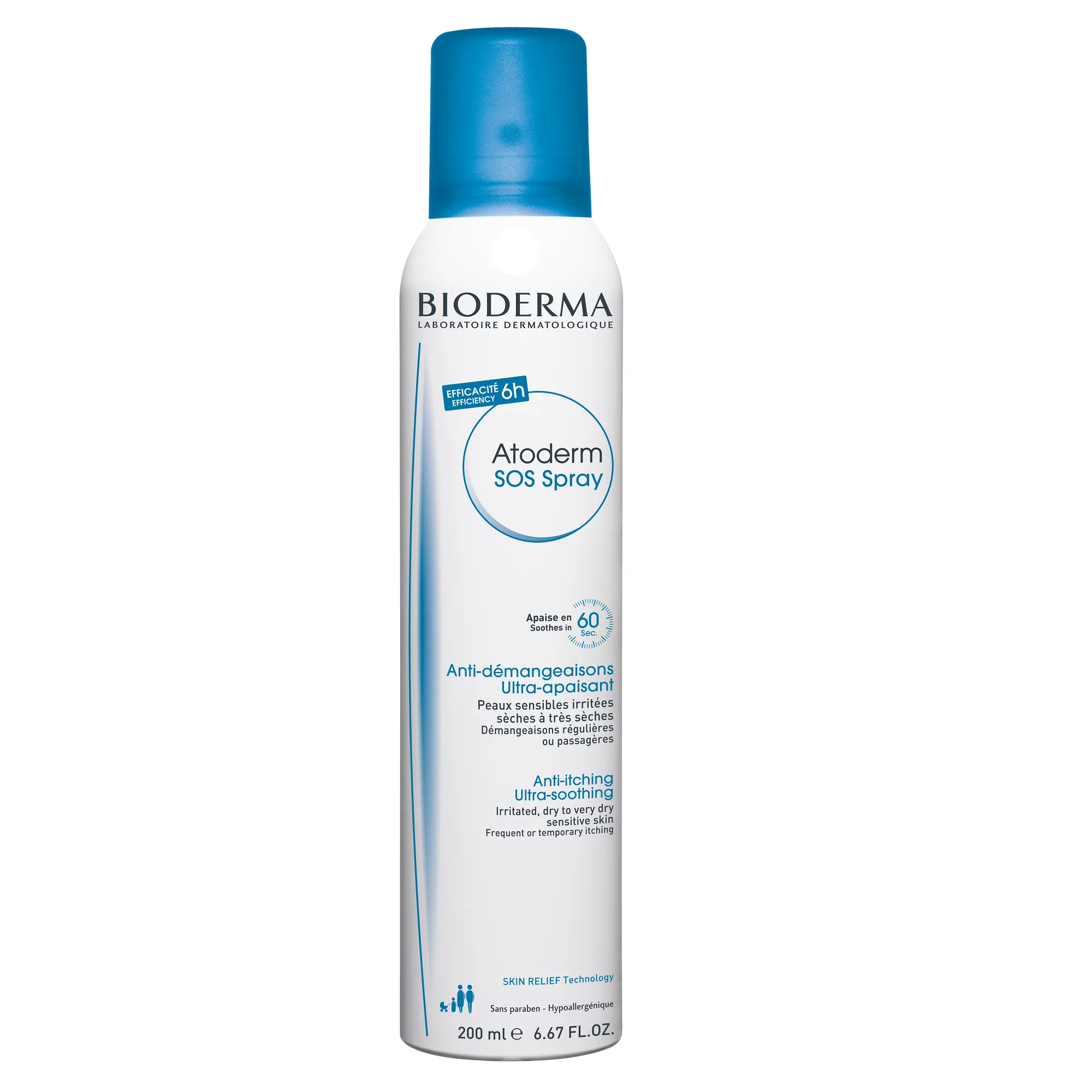 BIODERMA Spray anti-prurit cu efect calmant imediat Atoderm SOS, 200 ml