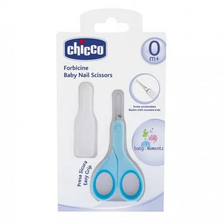 CHICCO Forfecuță cu protecție, 0 luni+, blue