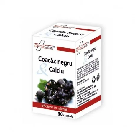 Coacaz negru & Calciu, 30 capsule