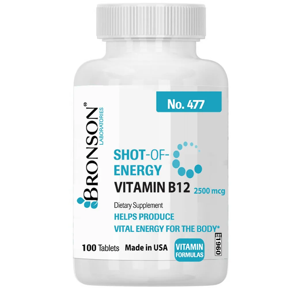 Vitamina B12 Shot-of-energy x 100 comprimate (Bronson)