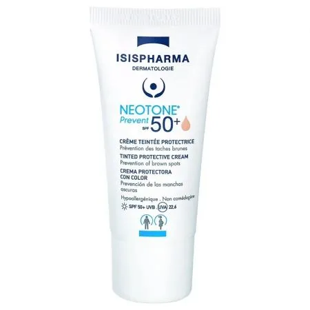 Crema nuantatoare preotectoare SPF 50+ Neotone Prevent, Nuanta Medium, 30 ml, Isispharma