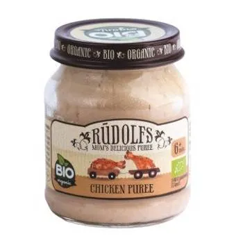 Piure din carne de pui Bio 6+, 120g, Rudolfs
