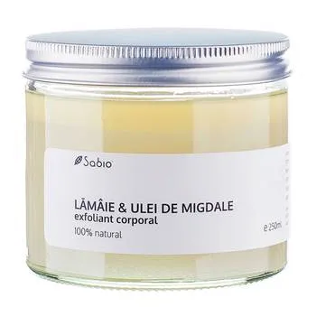 Exfoliant cu lamaie si ulei de migdale, 250ml, Sabio