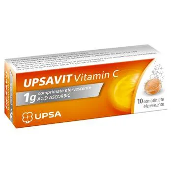 Upsavit Vitamin C, 10 comprimate efervescente, Upsa