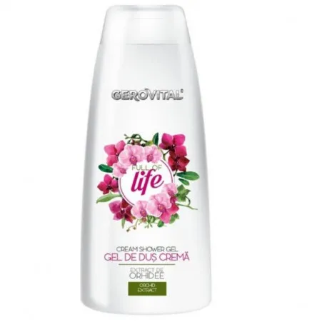 Gerovital, Gel de Dus tip crema Full Of Life, 400ml