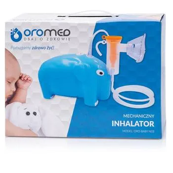 Nebulizator albastru pentru copii in forma de elefant, 1 bucata, Oromed