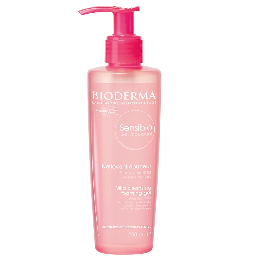 BIODERMA Gel spumant calmant si hidratant Sensibio, 200 ml