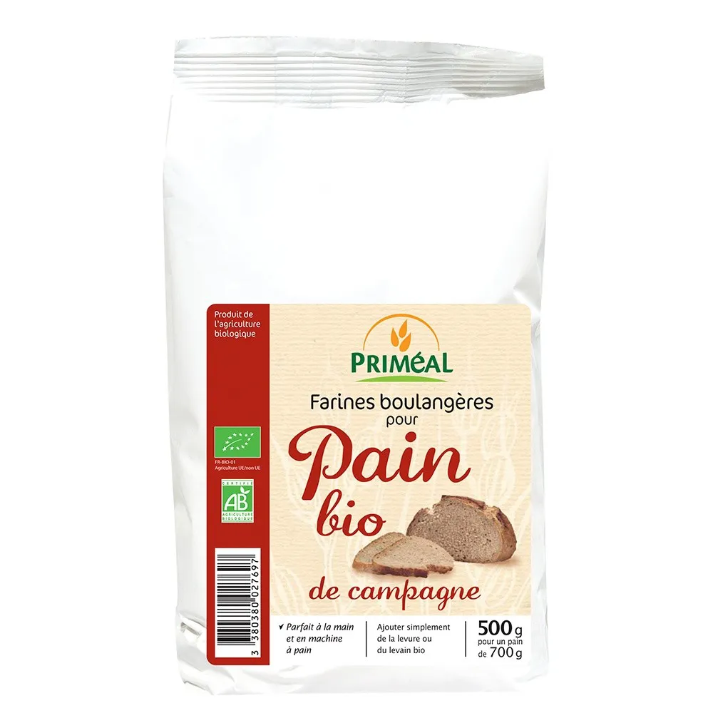 Amestec organic pentru paine de tara (500g), Primeal